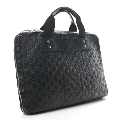 Gucci Guccissima Laptop Briefcase Black 2 of 10