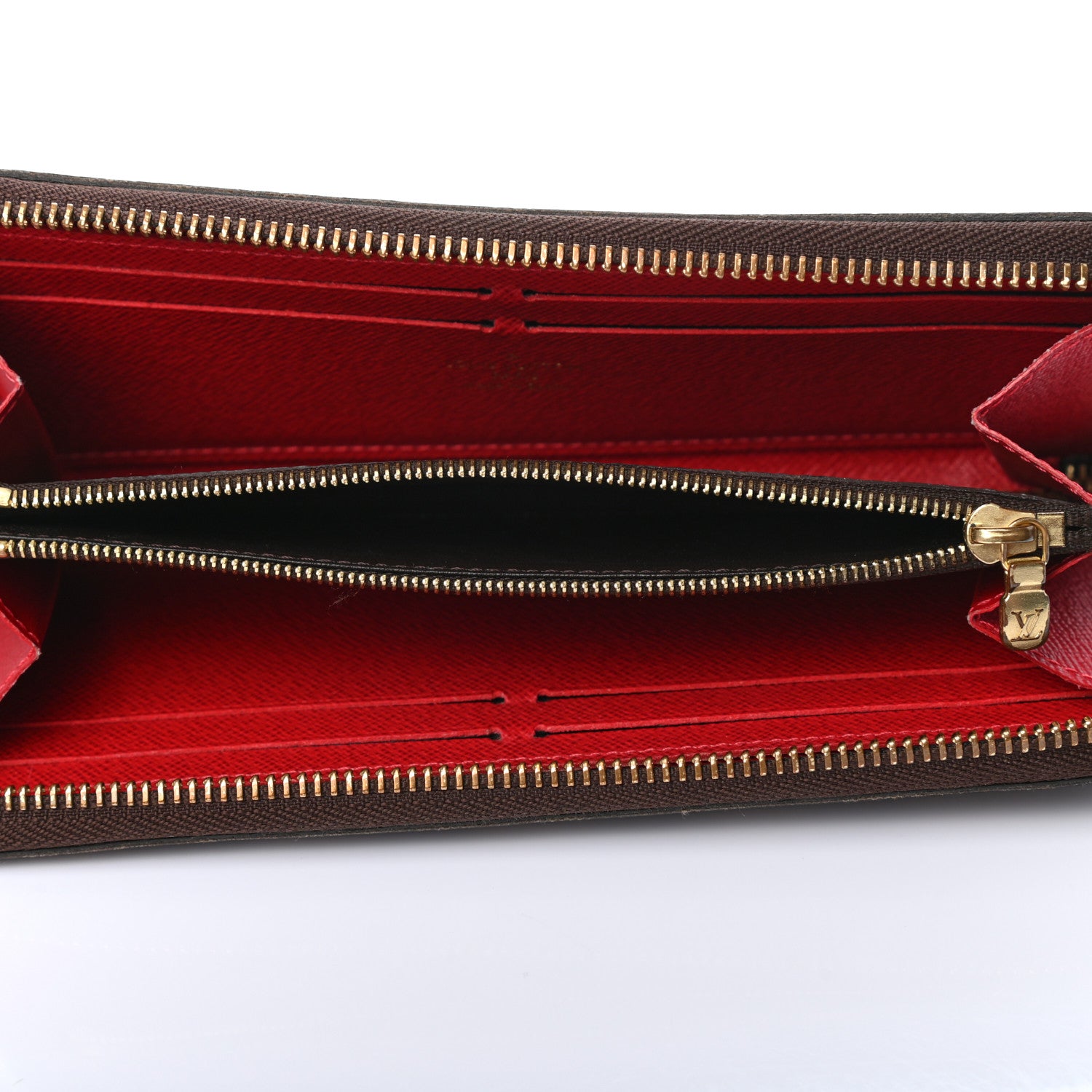 Louis Vuitton Damier Ebene Clemence Wallet Cherry 5 of 7