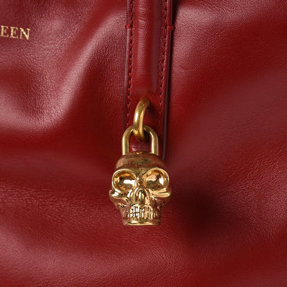 Alexander McQueen Calfskin Large Skull Padlock Zip Around Tote Red 13 of 15