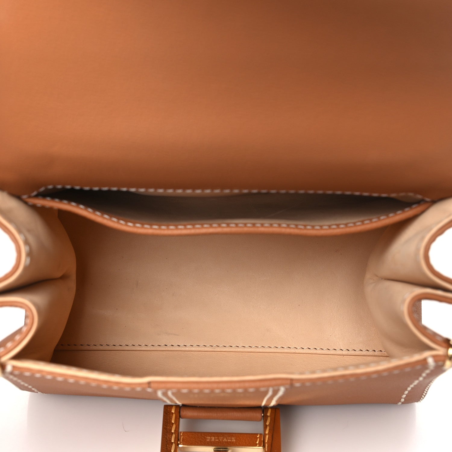 Delvaux Grained Rodeo Calfskin Surpique Mini Brillant Satchel Vegetal Ivory 6 of 12
