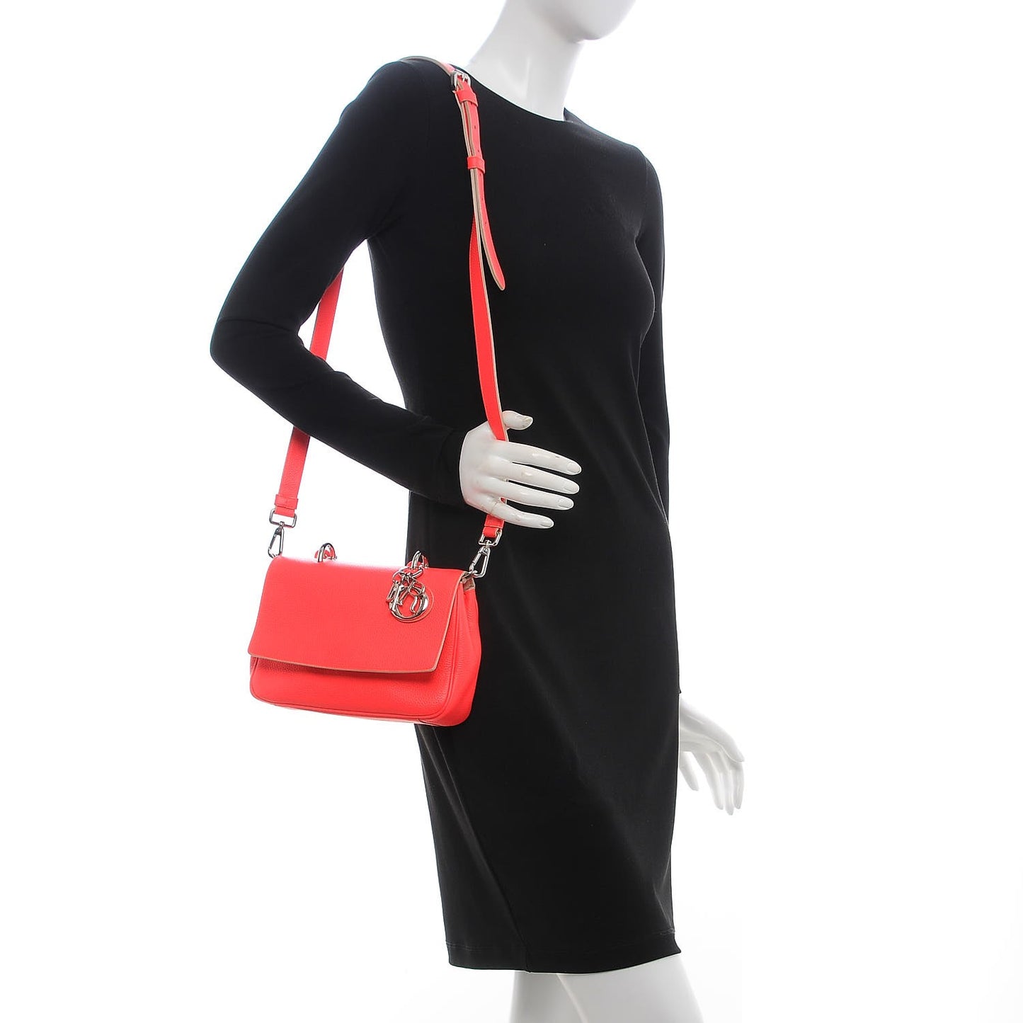 Bullcalf Mini Be Dior Satchel Fluorescent Goji Pink