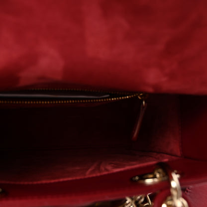 Christian Dior Lambskin Cannage Small My ABCDior Lady Dior Red 5 of 9