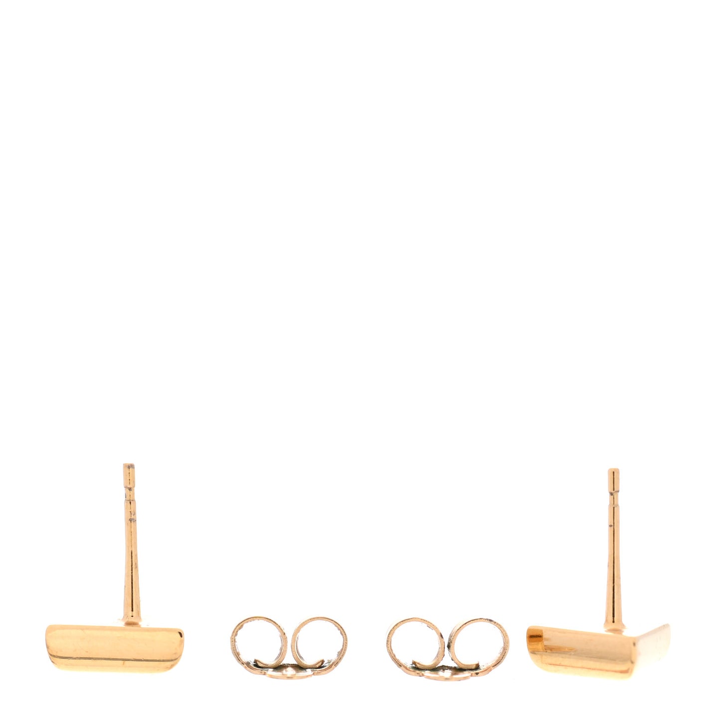 Brass Essential V Stud Earrings Gold