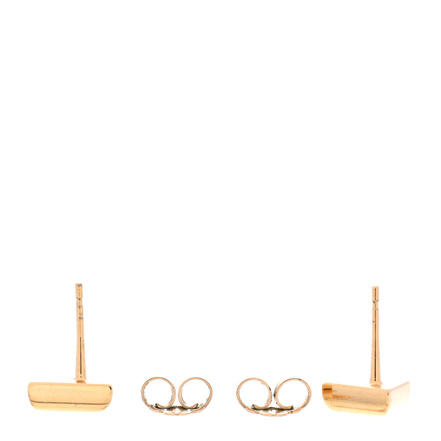 Louis Vuitton Brass Essential V Stud Earrings Gold 3 of 5