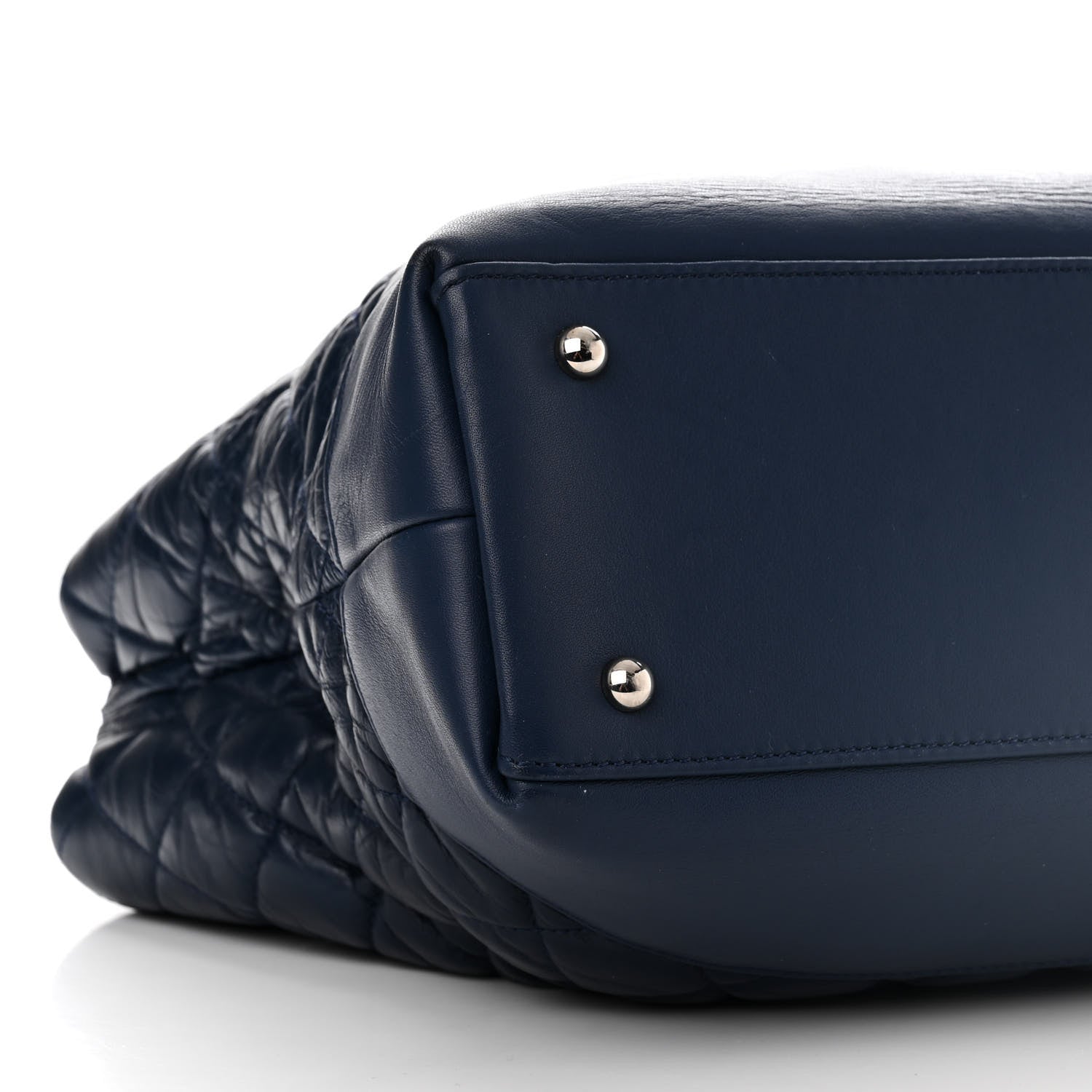 Chanel Aged Calfskin Quilted Be CC Tote Blue 10 of 11