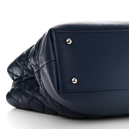 Chanel Aged Calfskin Quilted Be CC Tote Blue 10 of 11