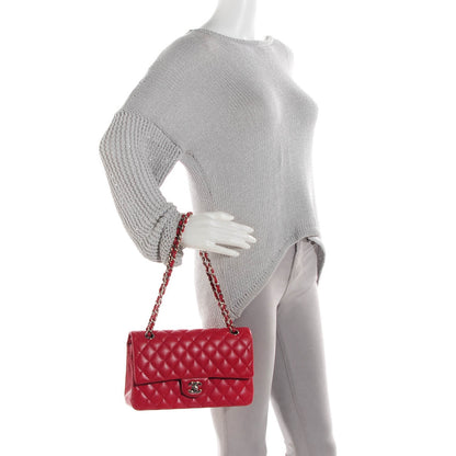 Chanel Lambskin Quilted Medium Double Flap Red 2 of 8