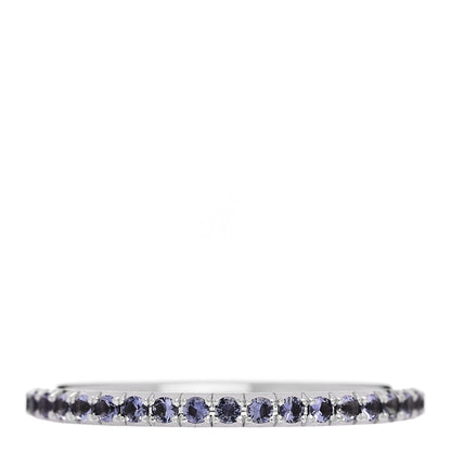 Tiffany 18K White Gold Iolite Metro Ring 48 4.5 3 of 4