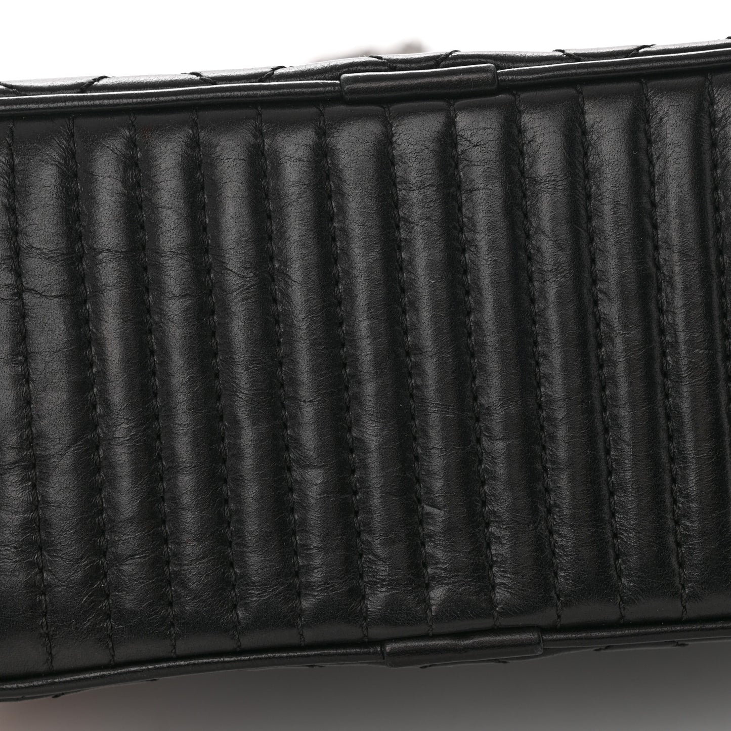 Glazed Calfskin Small Coco Boy Camera Case Black