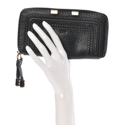 Chloe Grained Calfskin Marcie Long Zip Around Wallet Black 2 of 11
