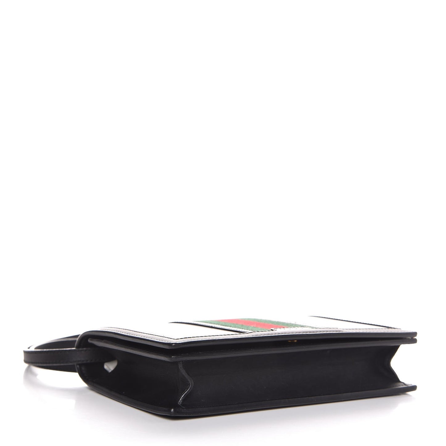 Calfskin Web Wallet with Strap Black