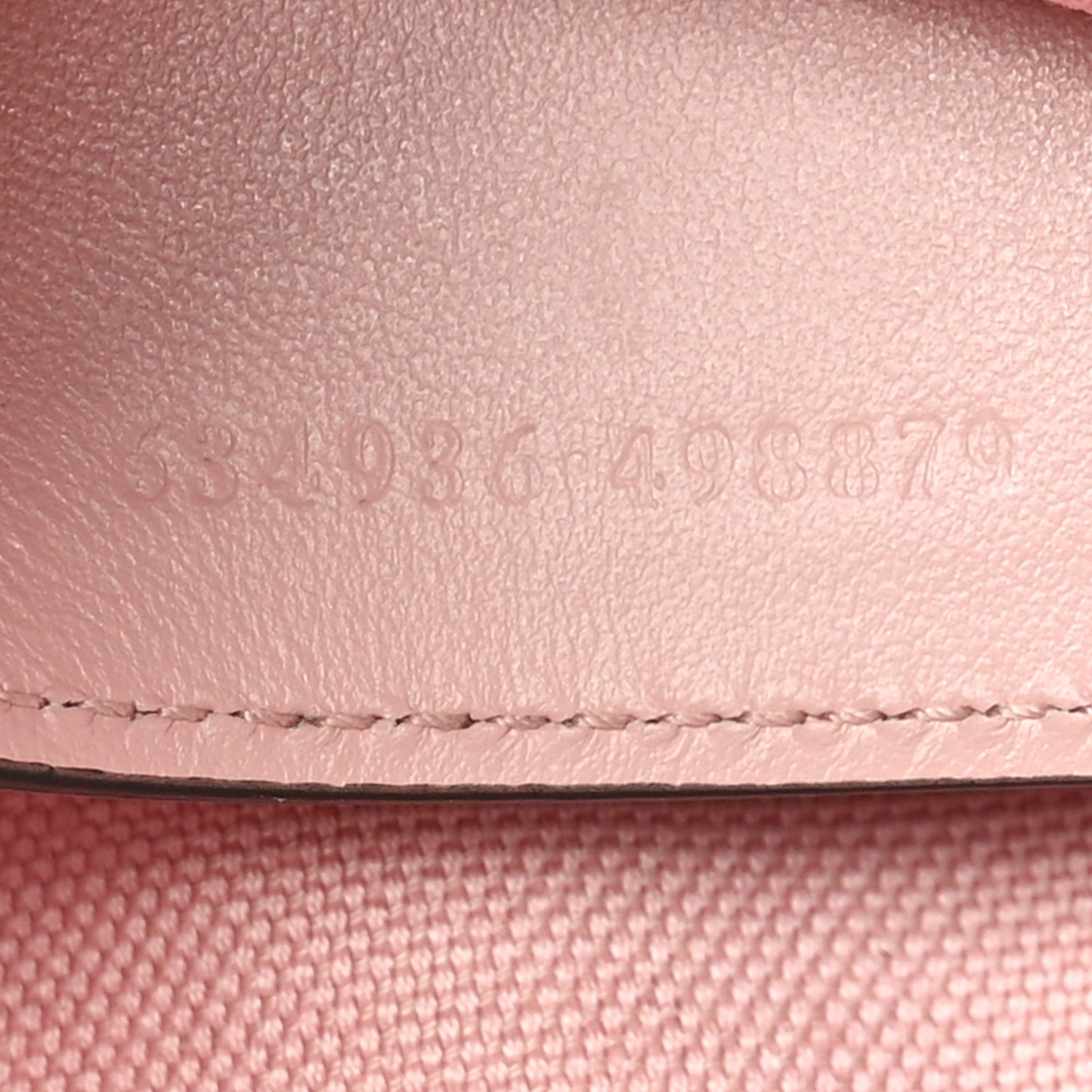 Calfskin Matelasse Monochrome Mini GG Marmont Chain Shoulder Bag Perfect Pink