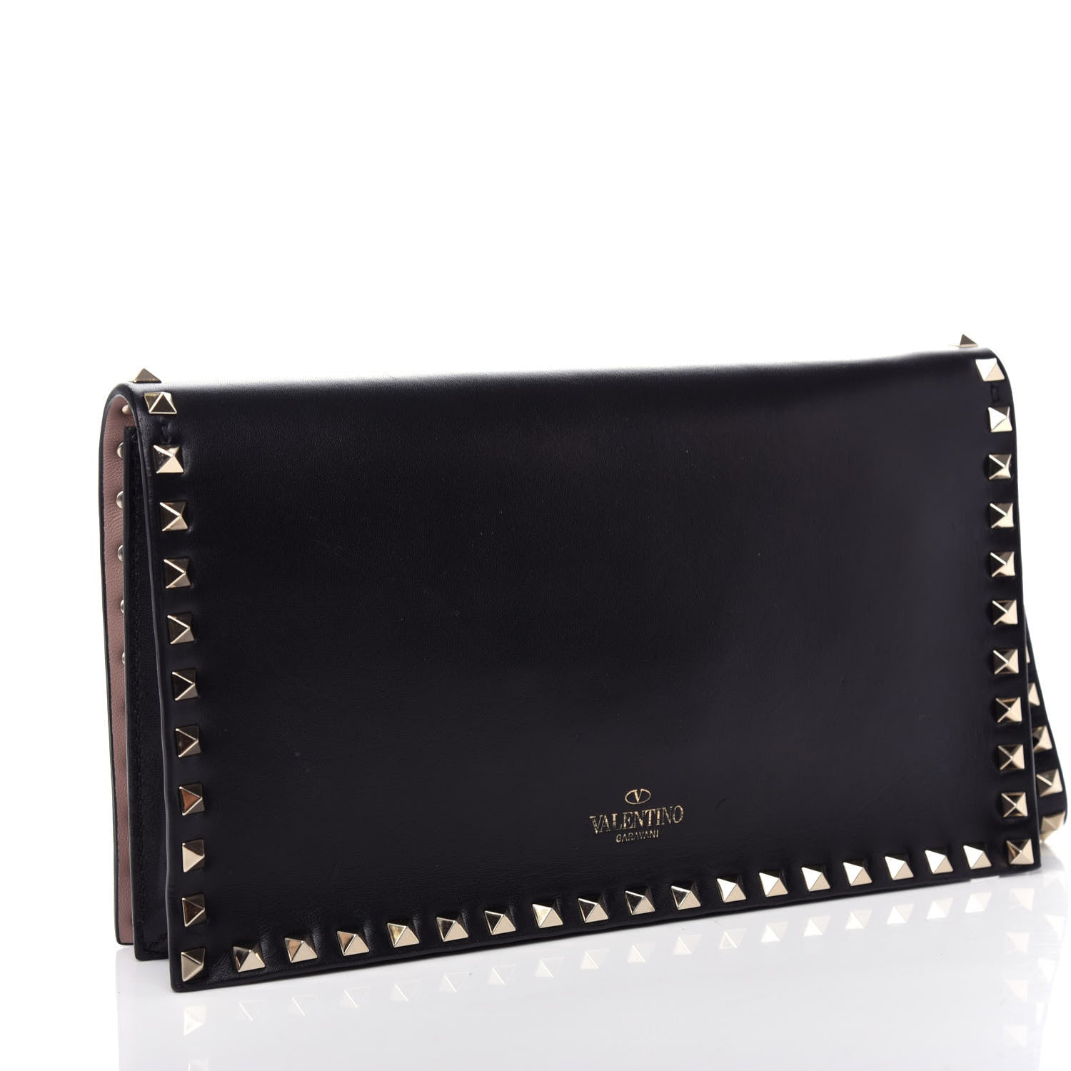 Valentino Garavani Nappa Rockstud Wristlet Clutch Black 3 of 7