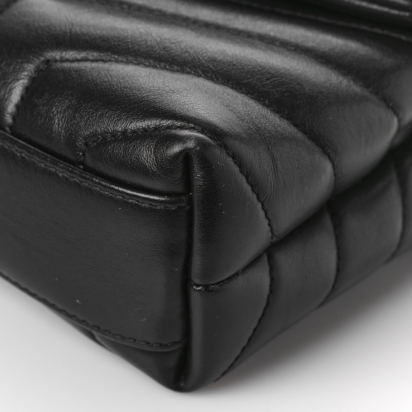 Calfskin Y Quilted Monogram Toy Loulou Crossbody Bag Black