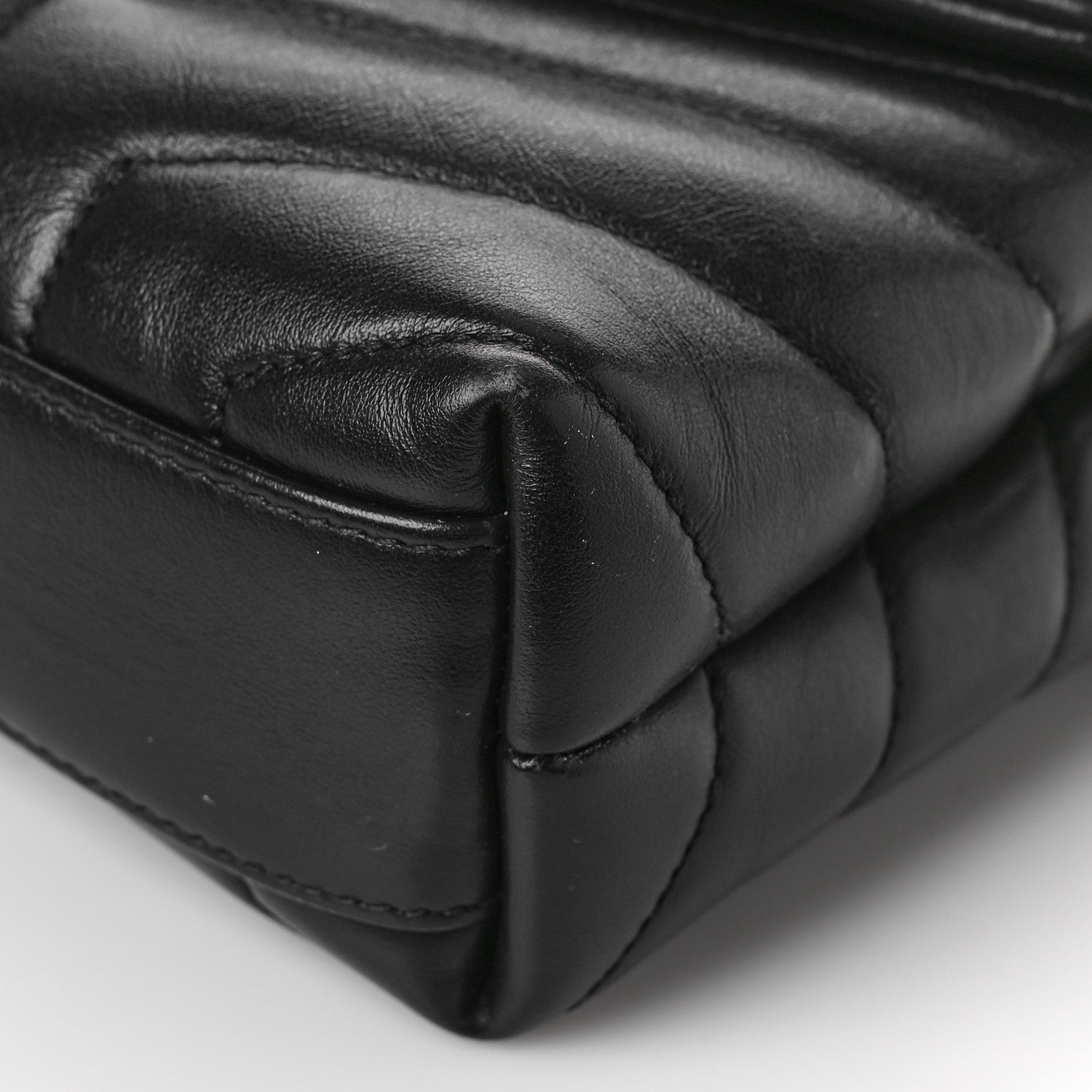 Saint Laurent Calfskin Y Quilted Monogram Toy Loulou Crossbody Bag Black 9 of 9