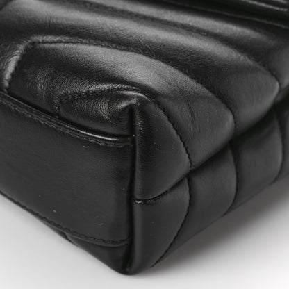 Saint Laurent Calfskin Y Quilted Monogram Toy Loulou Crossbody Bag Black 9 of 9