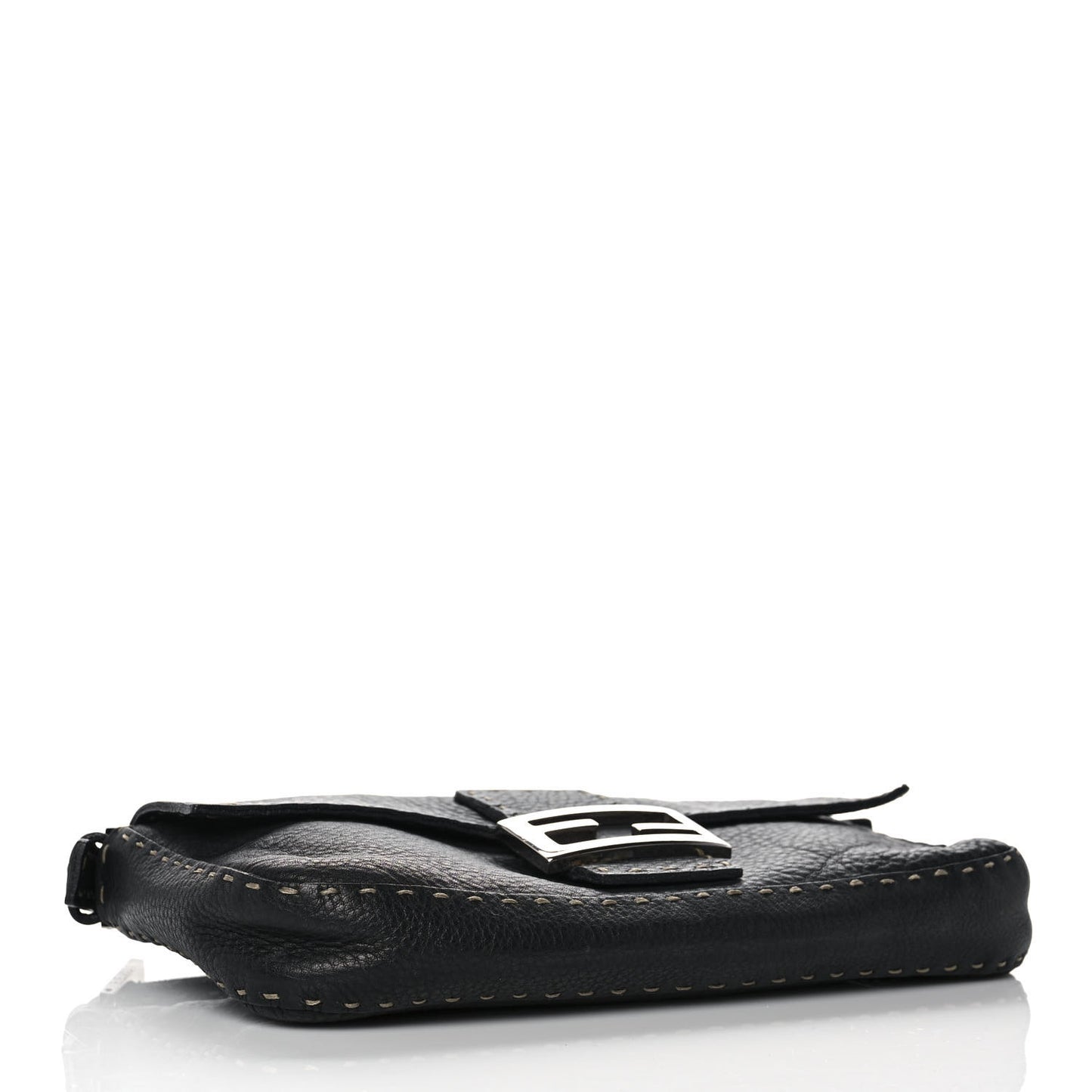 Calfskin Romano Selleria Baguette Black