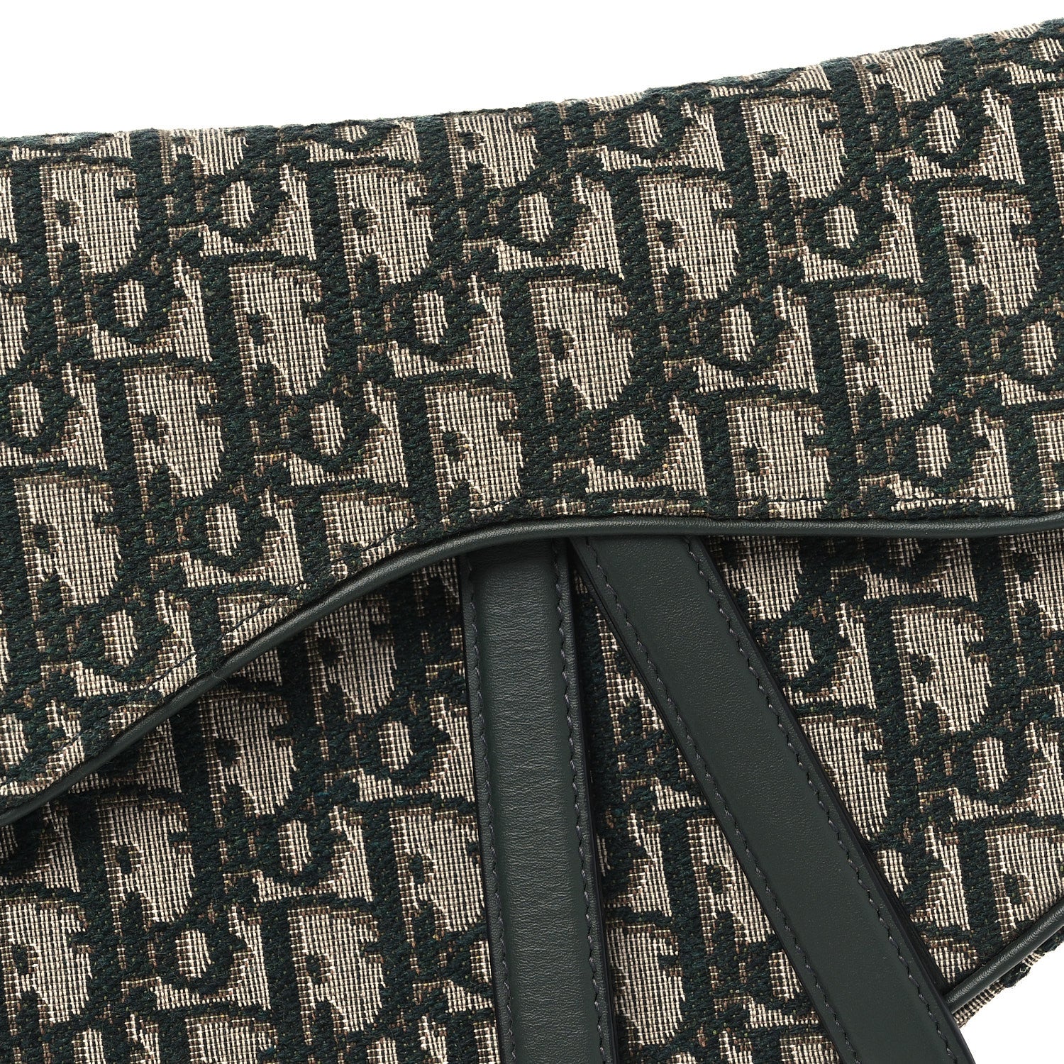 Christian Dior Oblique Saddle Bag Green 7 of 11