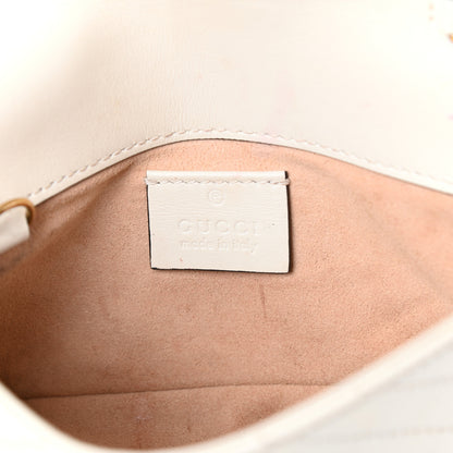 Gucci Calfskin Matelasse Super Mini GG Marmont Shoulder Bag White 6 of 8