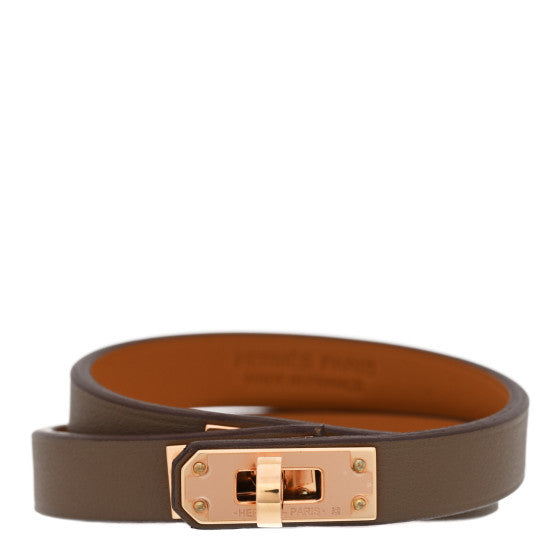 Swift Mini Kelly Double Tour Bracelet T1 Etoupe