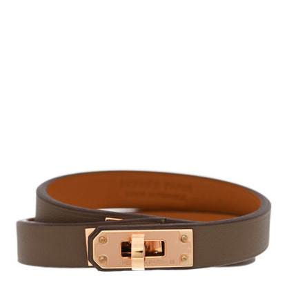Hermes Swift Mini Kelly Double Tour Bracelet T1 Etoupe 1 of 6