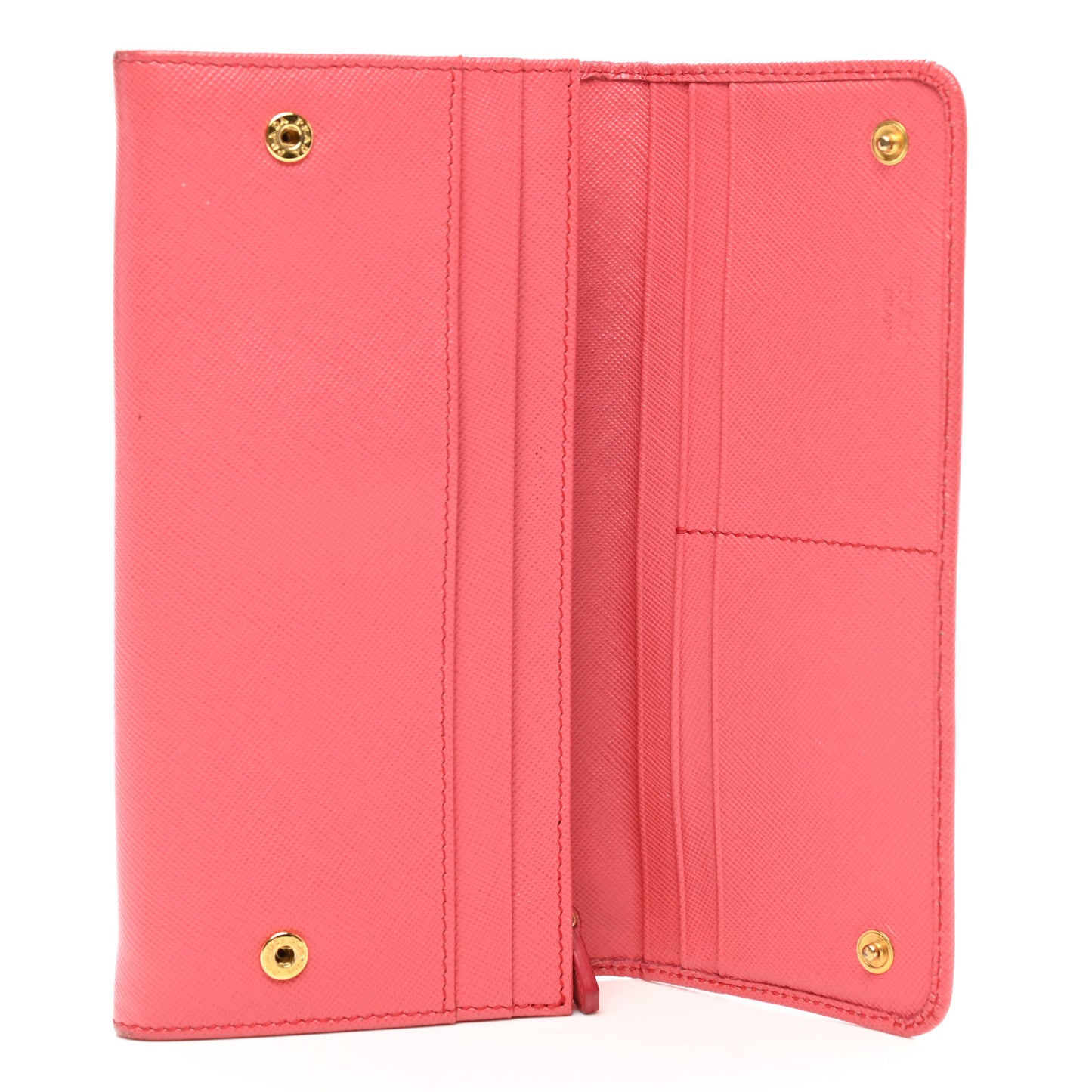 Saffiano Metal Continental Flap Wallet Peonia