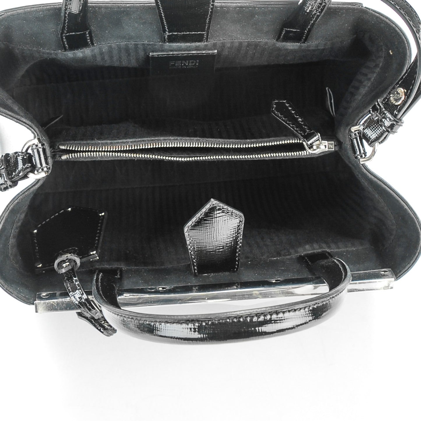 Patent Vitello Elite Petite 2Jours Tote Black