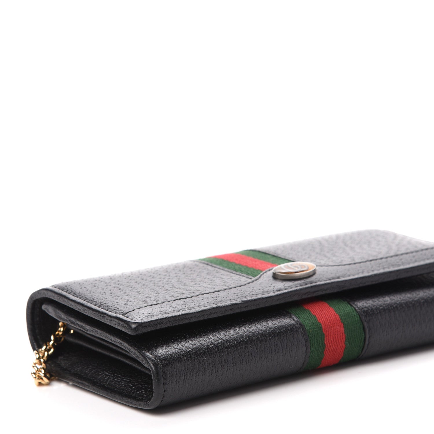 Gucci Calfskin Web Ophidia Wallet On Chain Black 9 of 11
