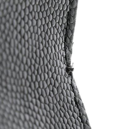 Chanel Shiny Caviar Quilted Bow Pouch Hobo Black 11 of 12