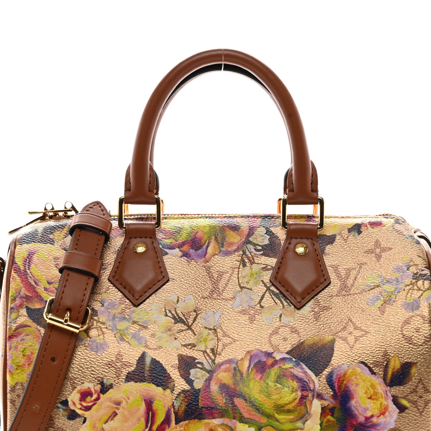 Louis Vuitton Metallic Monogram LV Garden Speedy Bandouliere 25 Gold 8 of 11