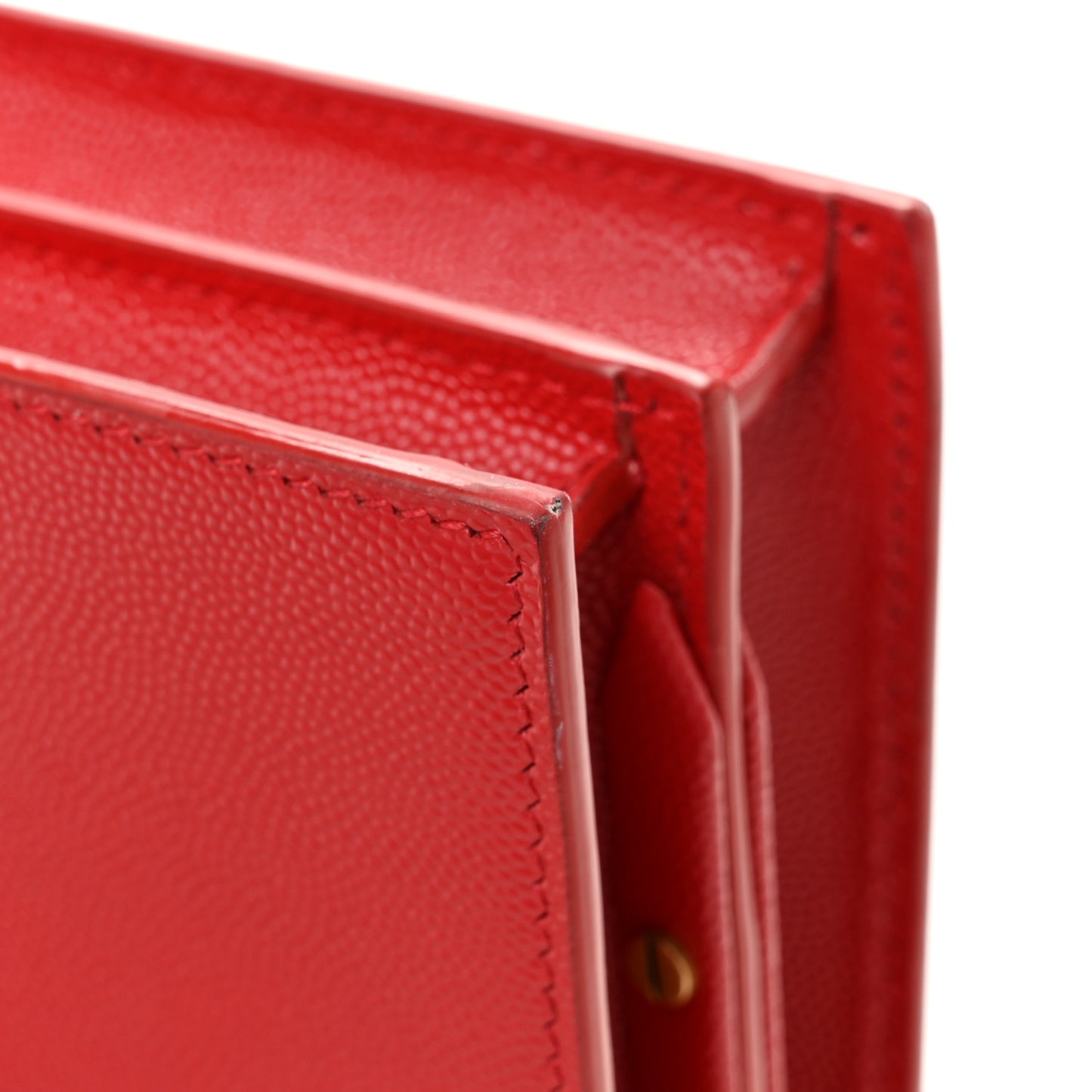 Grain De Poudre Monogram Cassandra Clasp Bag Red