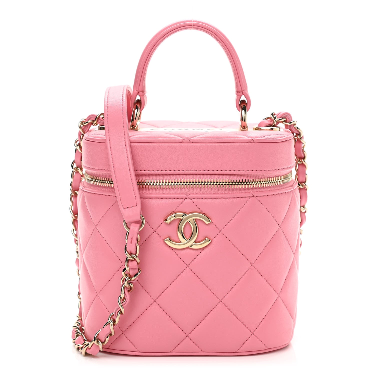 Chanel Lambskin Quilted Trendy Vanity Case Pink 1 of 11