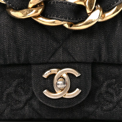 Chanel Denim Quilted Medium Funky Town Flap Black 9 of 12