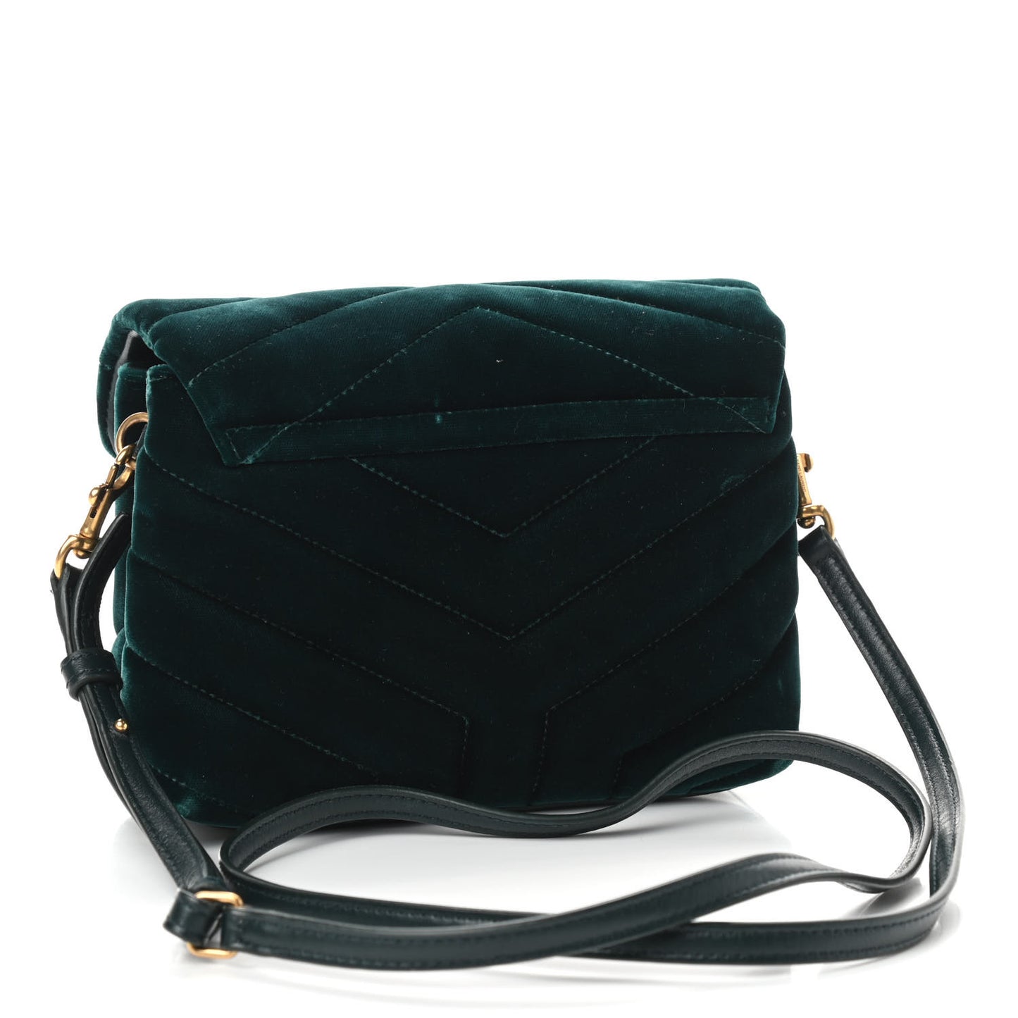 Velvet Y Quilted Monogram Toy Loulou Crossbody Bag Dark Ottanio