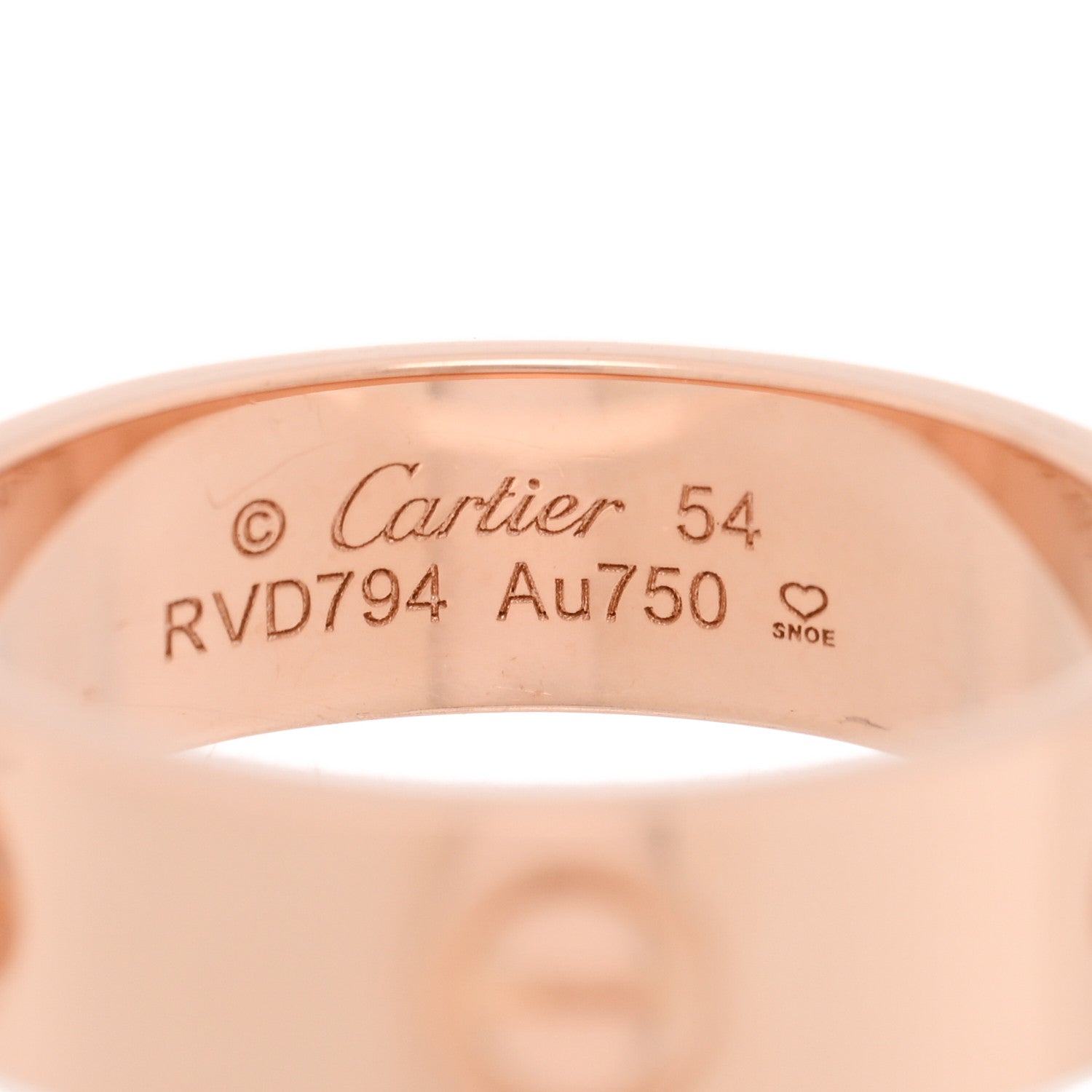 Cartier 18K Pink Gold 5.5mm LOVE Ring 54 7 4 of 4