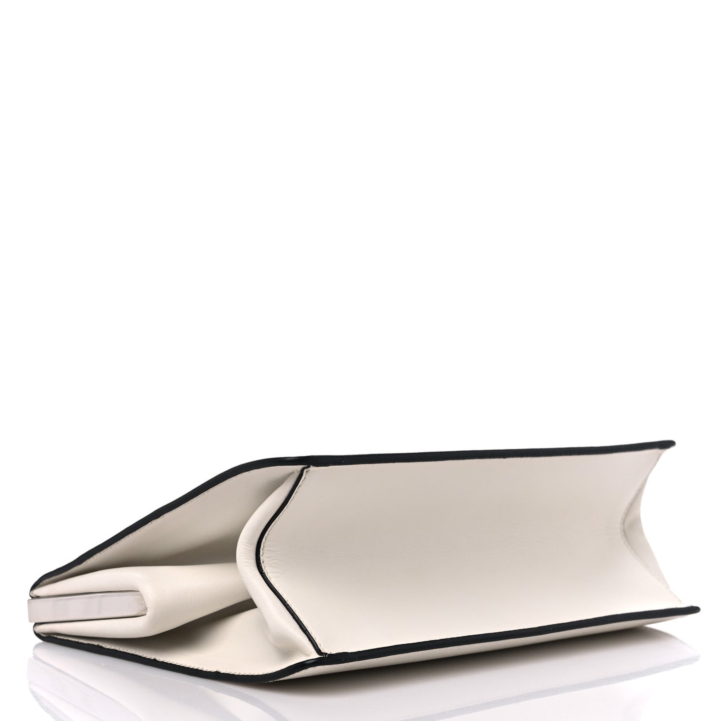 Saffiano City Calfskin Light Frame Bag White
