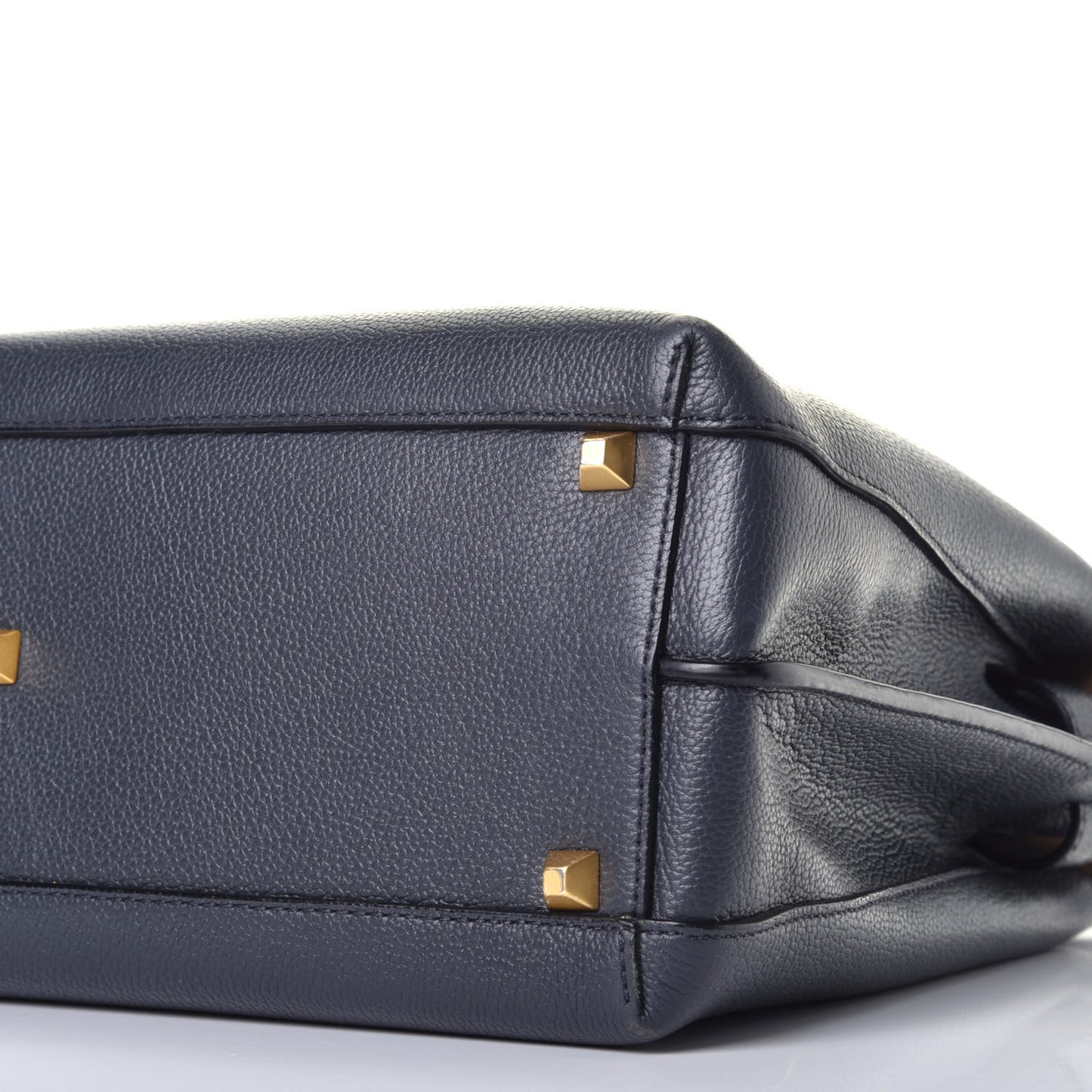 Grained Calfskin Medium Milla Tote Phantom Grey