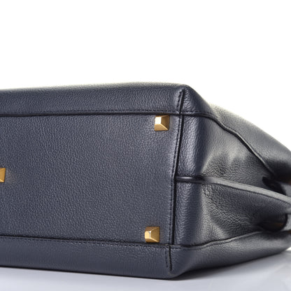 MCM Grained Calfskin Medium Milla Tote Phantom Grey 8 of 9