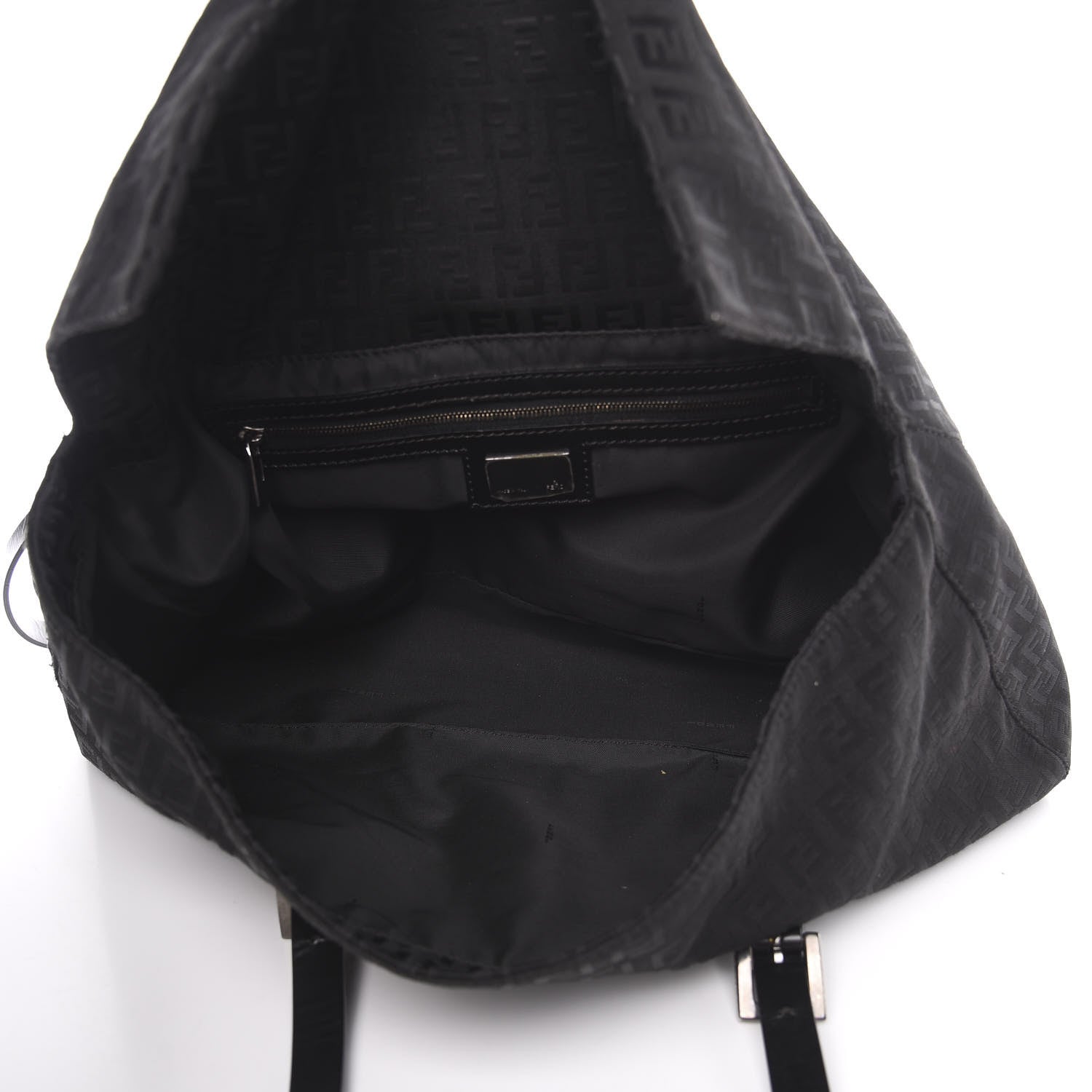 Fendi Zucchino Small Shoulder Bag Black 4 of 11