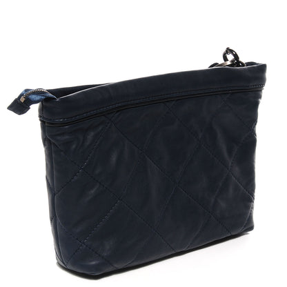 Lanvin Washed Lambskin Amalia Pouch Navy 3 of 7