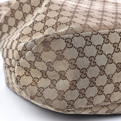 Gucci Monogram Large Horsebit Chain Hobo Dark Brown 8 of 13