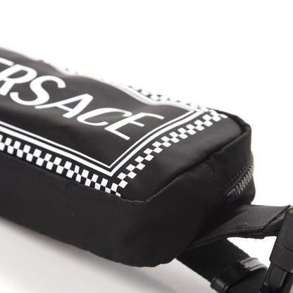 Versace Nylon Logo Two Tone Belt Bag Black 7 of 9