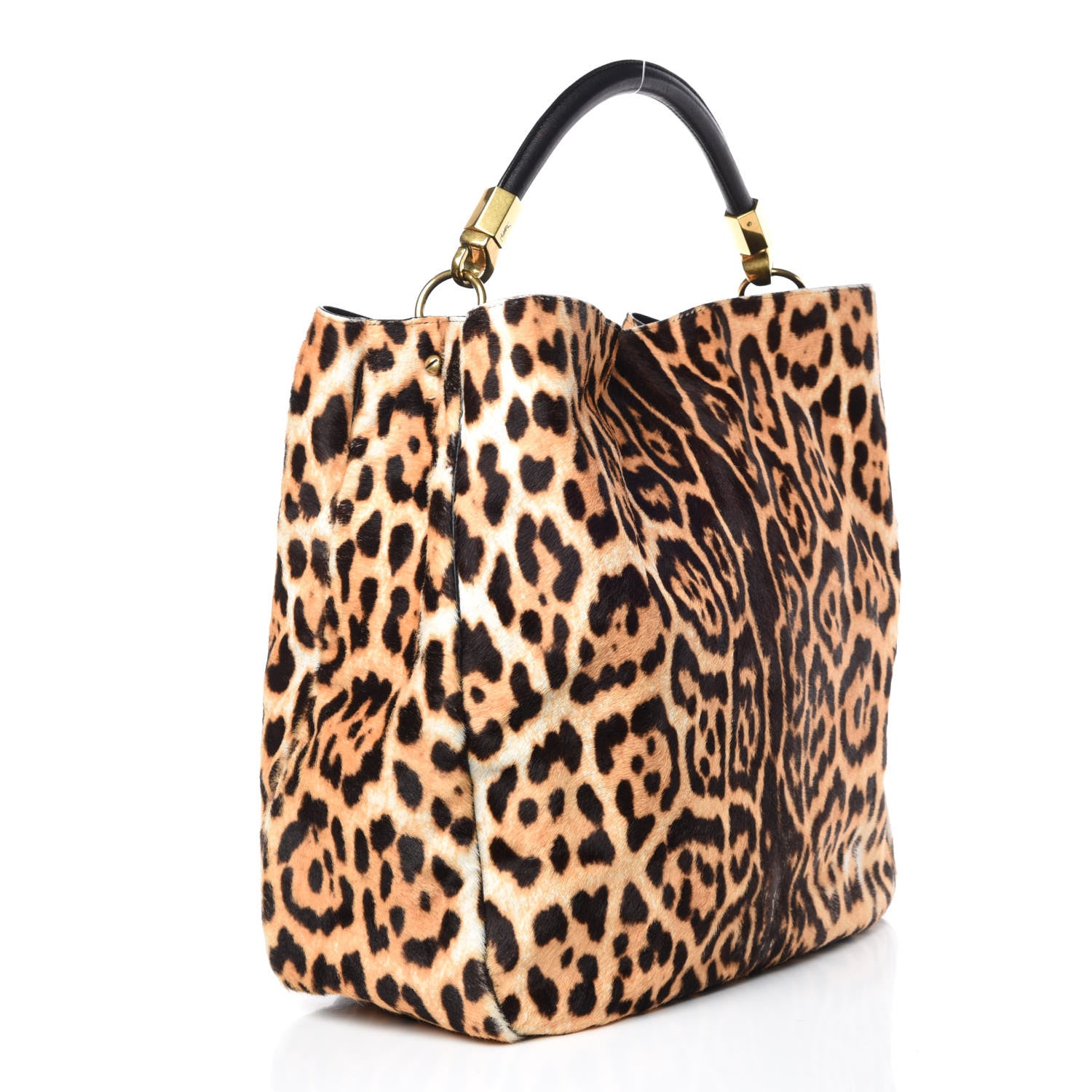 Saint Laurent Calf Hair Leopard Print Large Roady Hobo 5 of 22