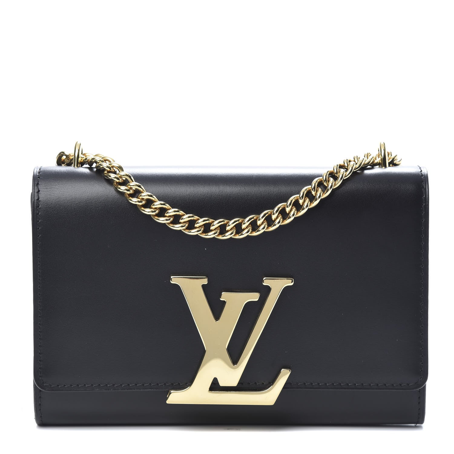 Louis Vuitton Calfskin Chain Louise MM Black 1 of 13