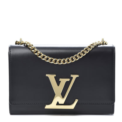 Louis Vuitton Calfskin Chain Louise MM Black 1 of 13