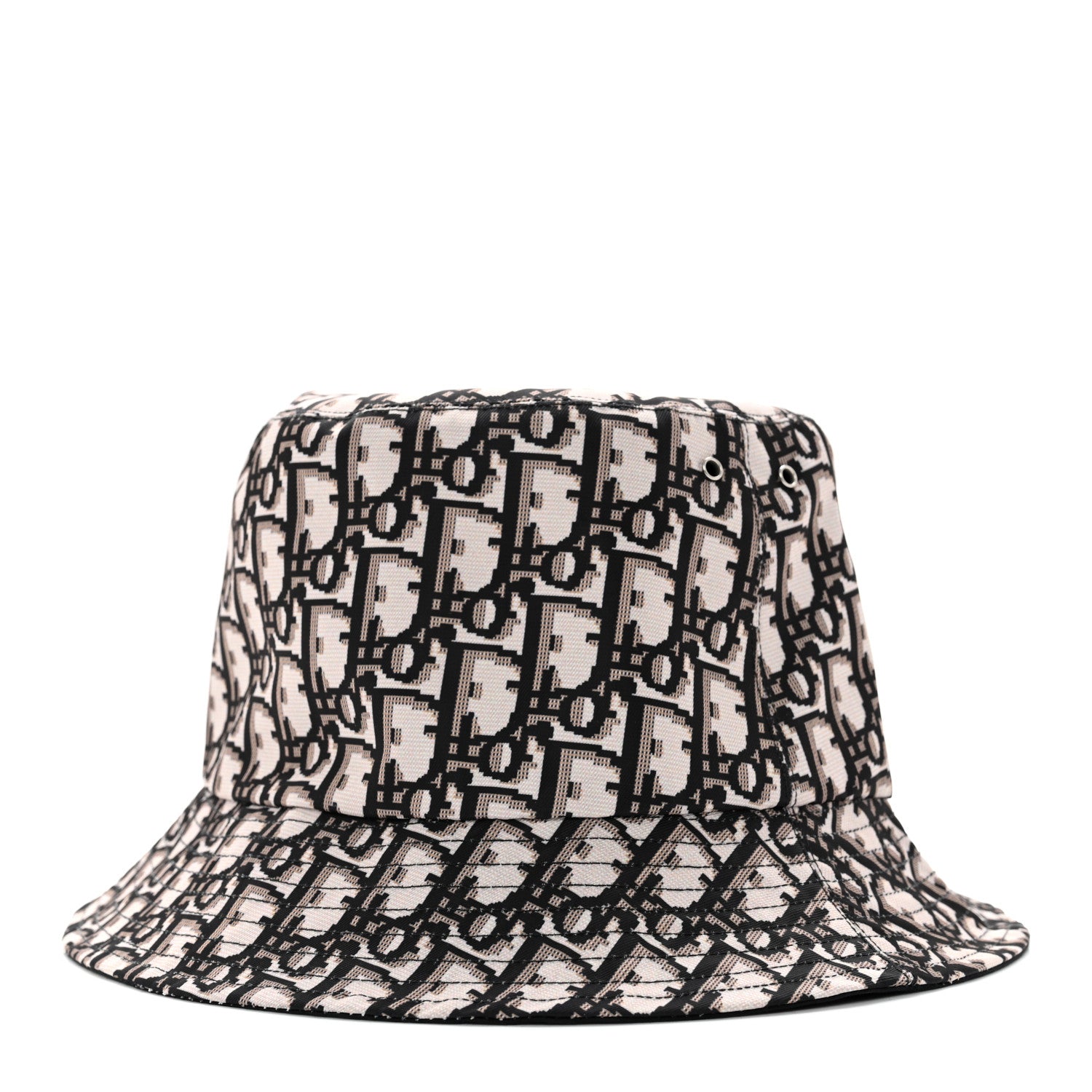 Christian Dior Oblique Reversible Teddy-D Brim Bucket Hat 58 Black 1 of 14