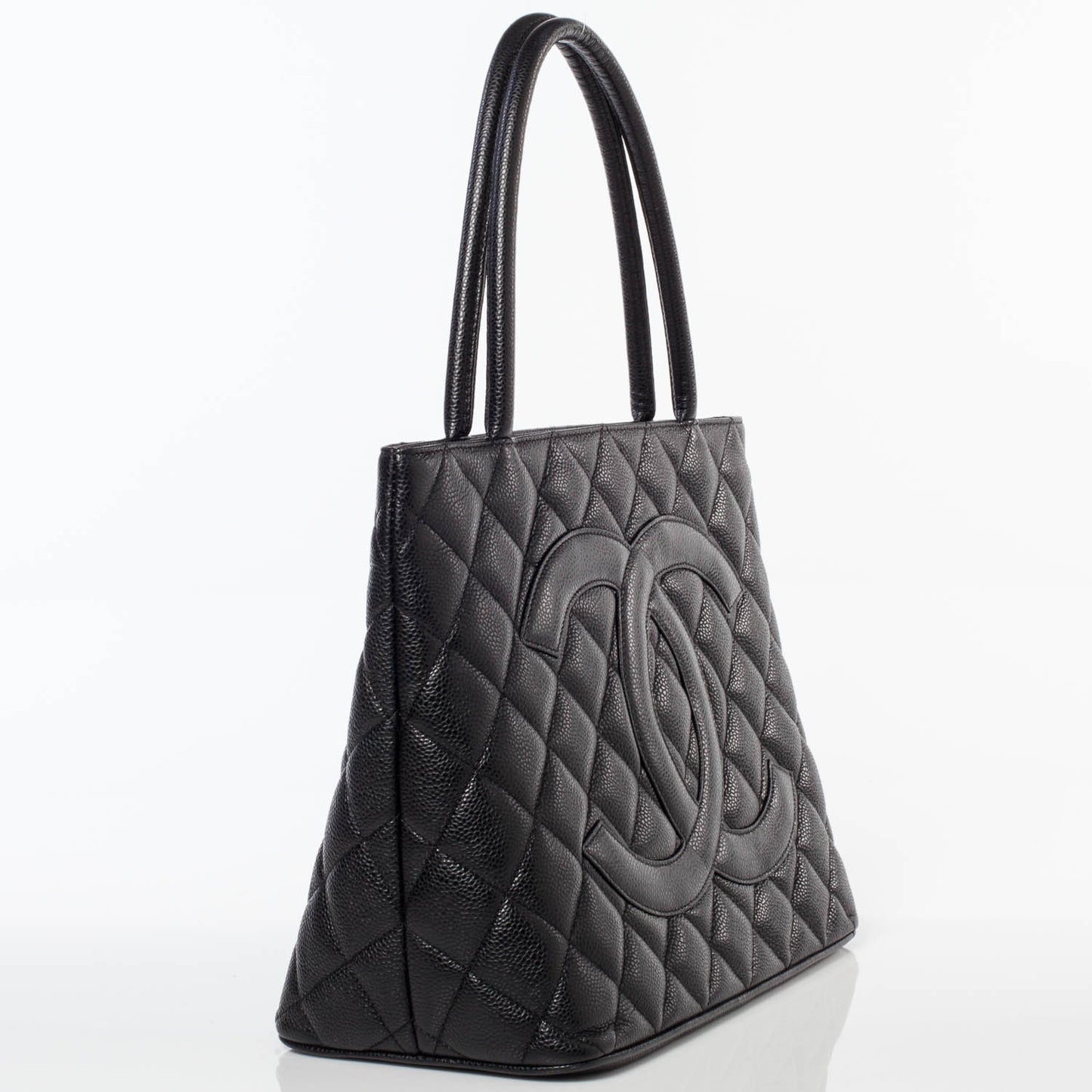Caviar Medallion Tote Black