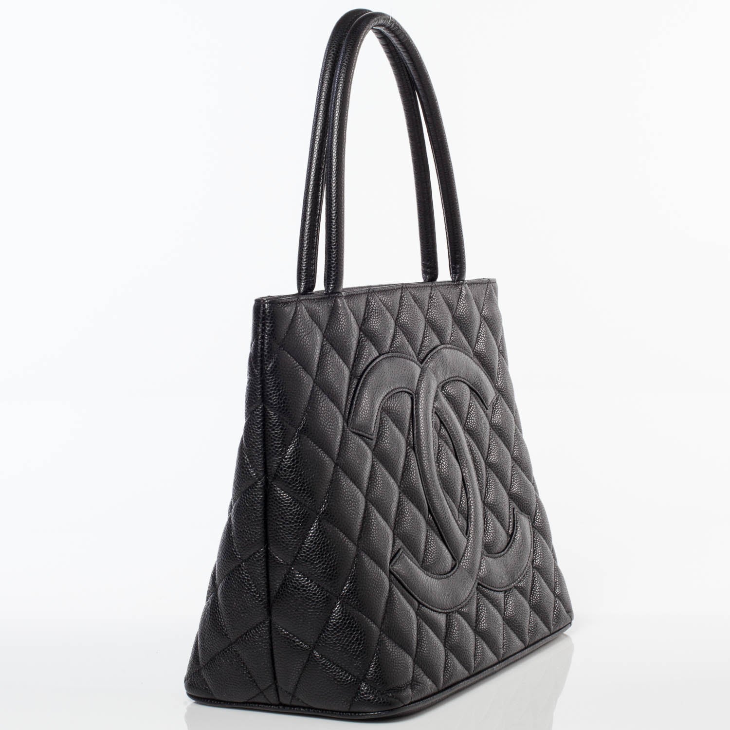 Chanel Caviar Medallion Tote Black 3 of 10