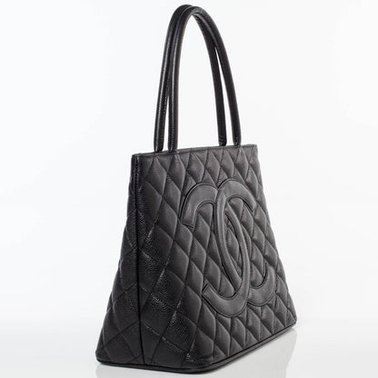 Chanel Caviar Medallion Tote Black 3 of 10