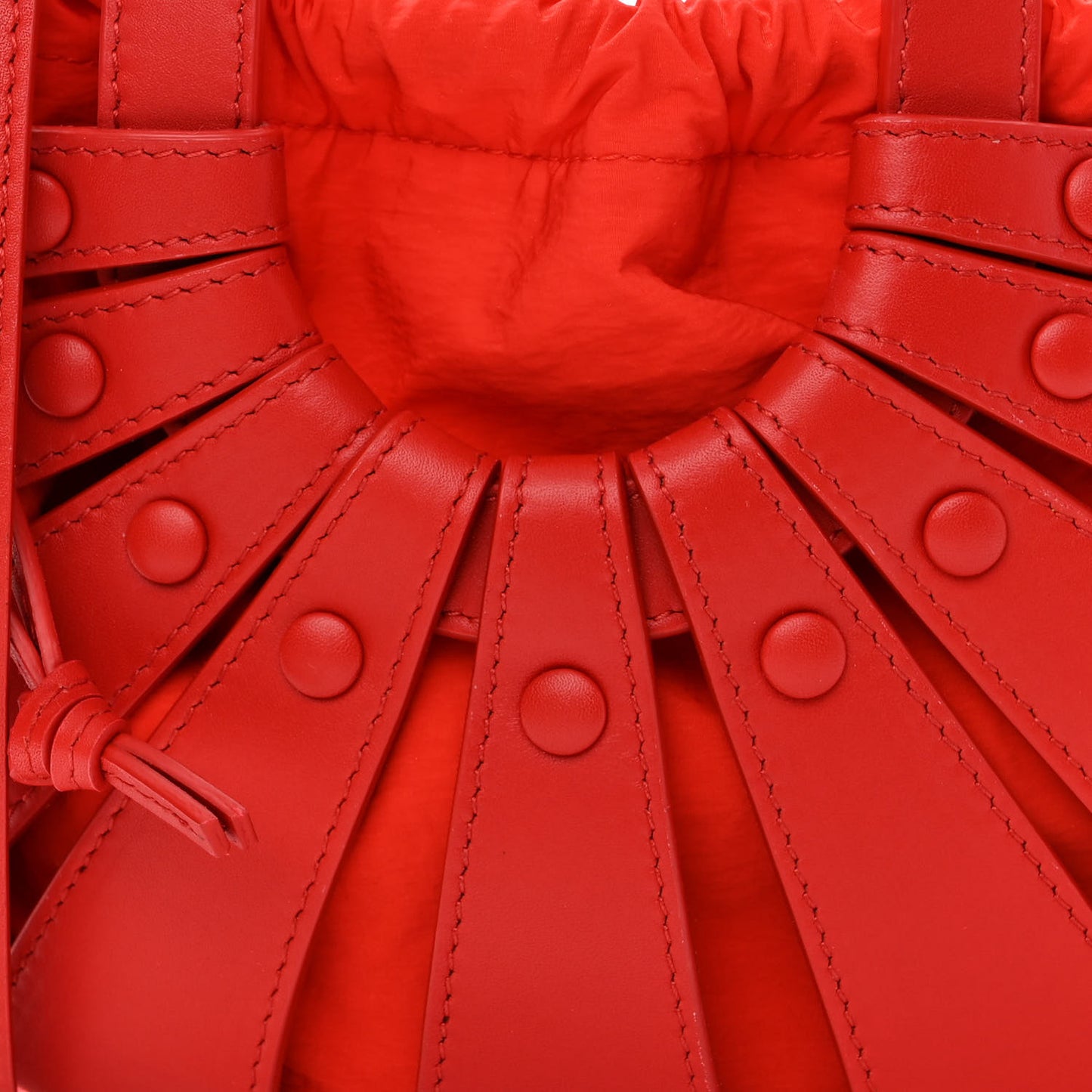 French Calfskin Small Shell Bag Chili Tomato